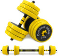 Adjustable Dumbbells Set with Connector, Neoprene Coating, Up to 44/66 Lbs K82499