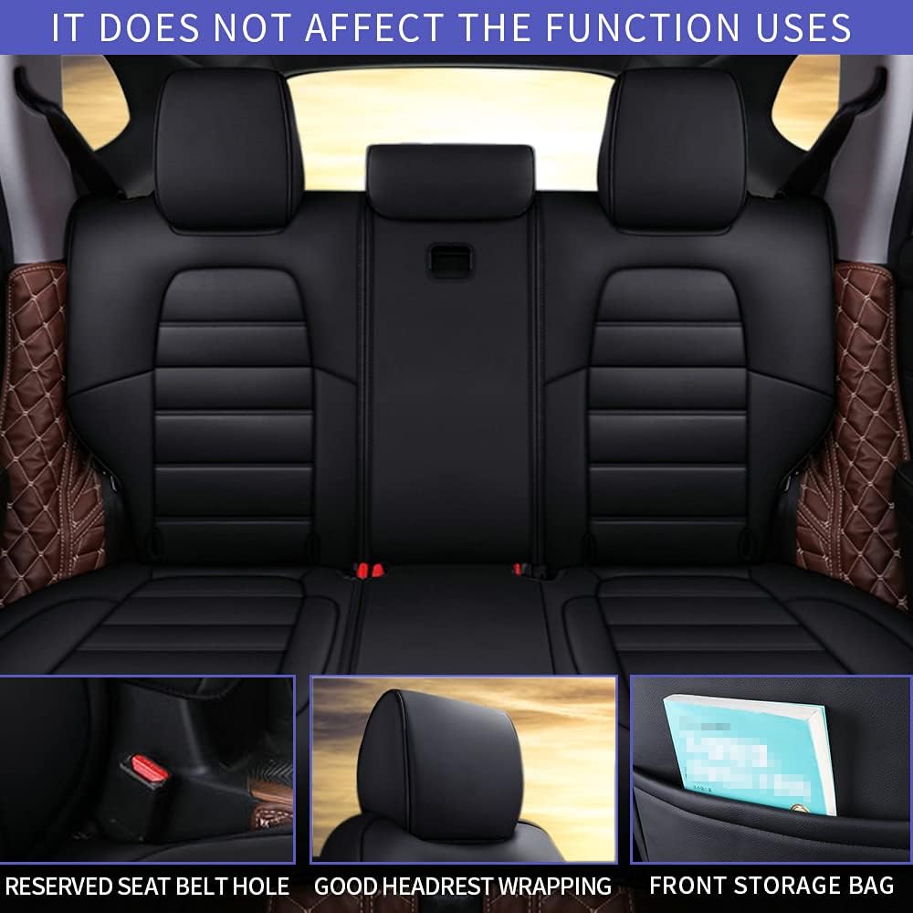 Faux Leather Waterproof Full Set Car Seat Covers Z682020