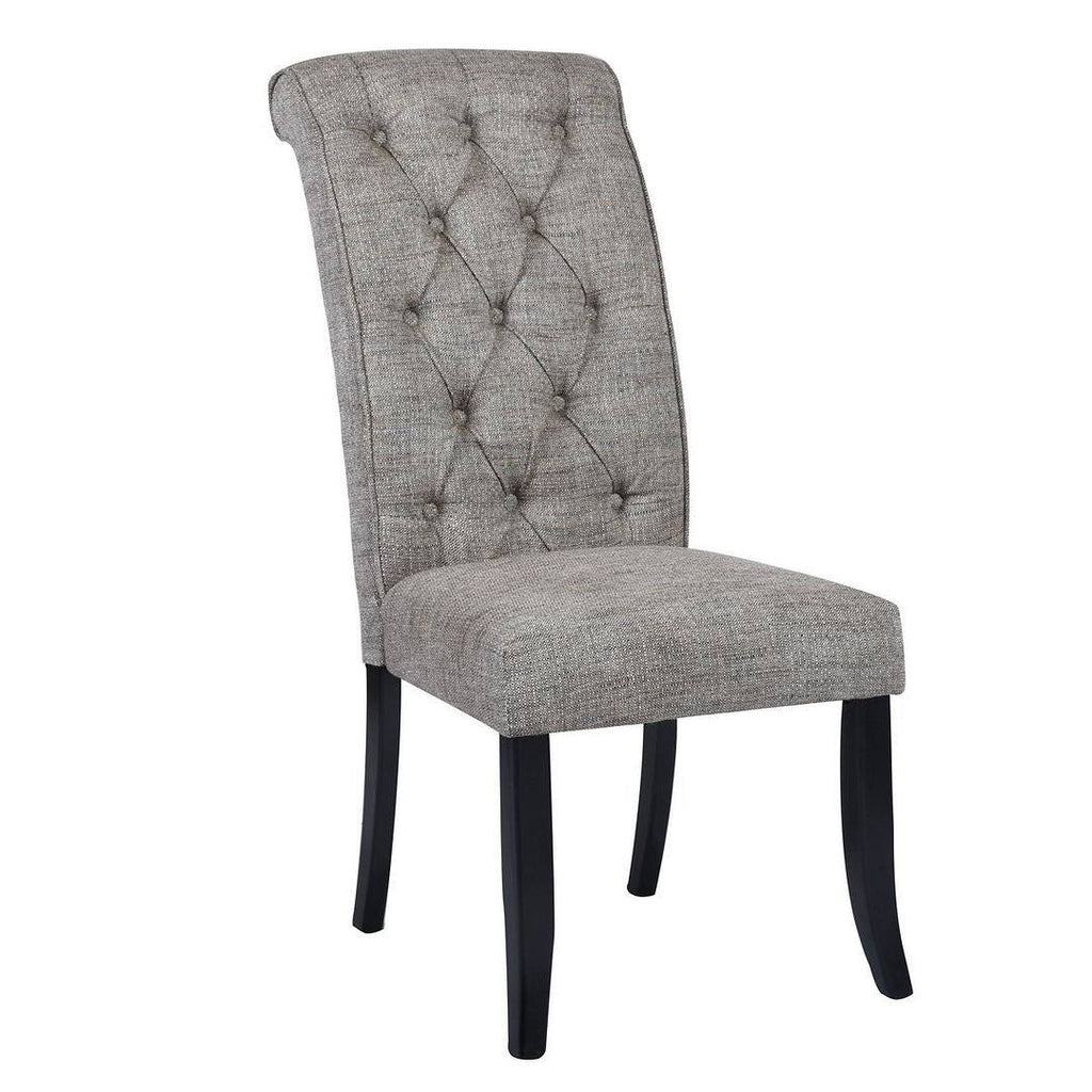 Grey Solid Wood Frame Dining Chair Set of 2 W6379