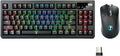 MK87 Wireless Mechanical Keyboard and Mouse, RGB Backlit, Brown Switch, Black E5802