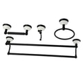 Matte Black 4-Piece Bathroom Accessory Set J32845