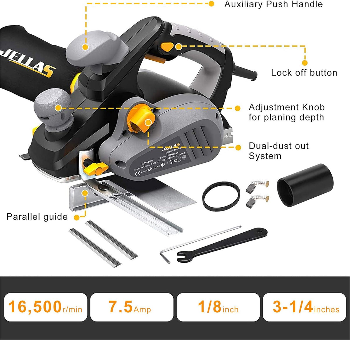 7.5Amp Electric Hand Planer E944
