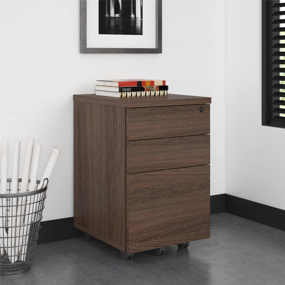 Medium Brown File Cabinet X160
