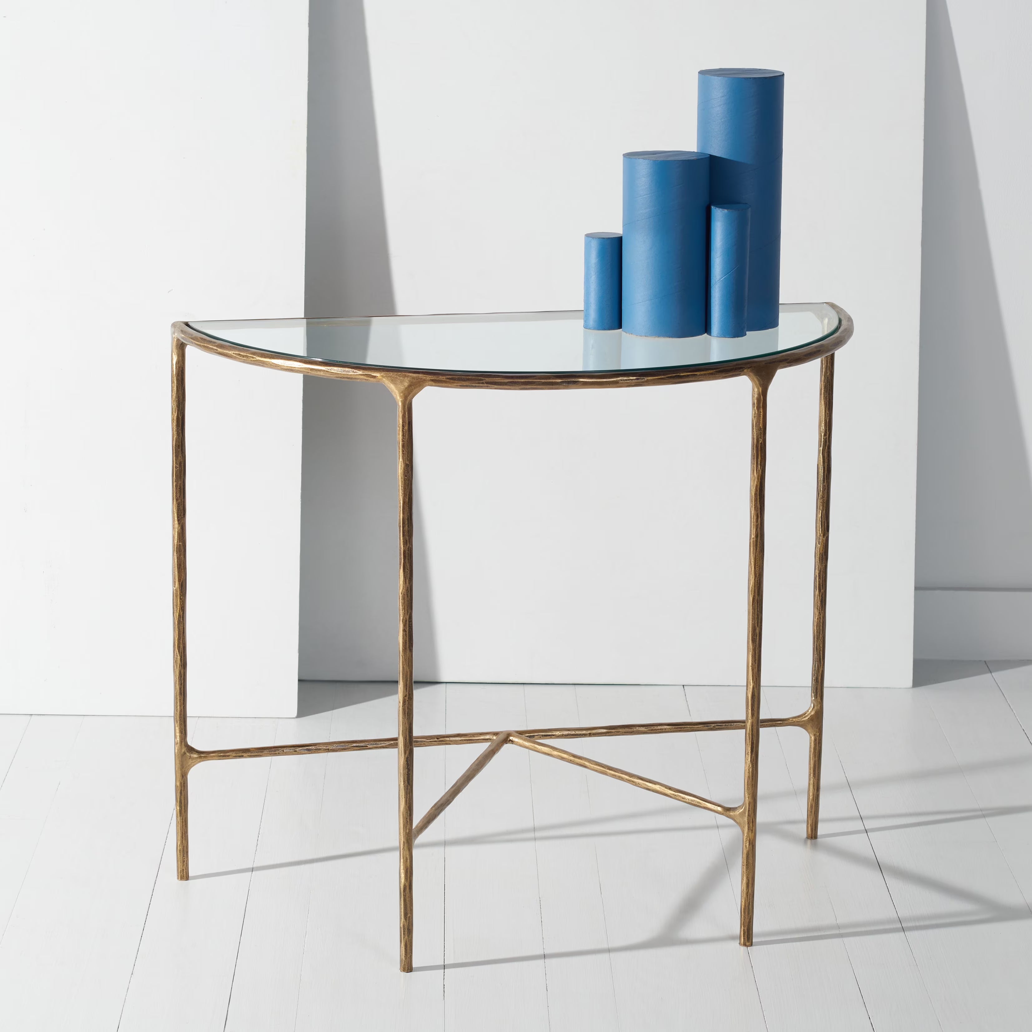 Brass Metal Console Table O87333