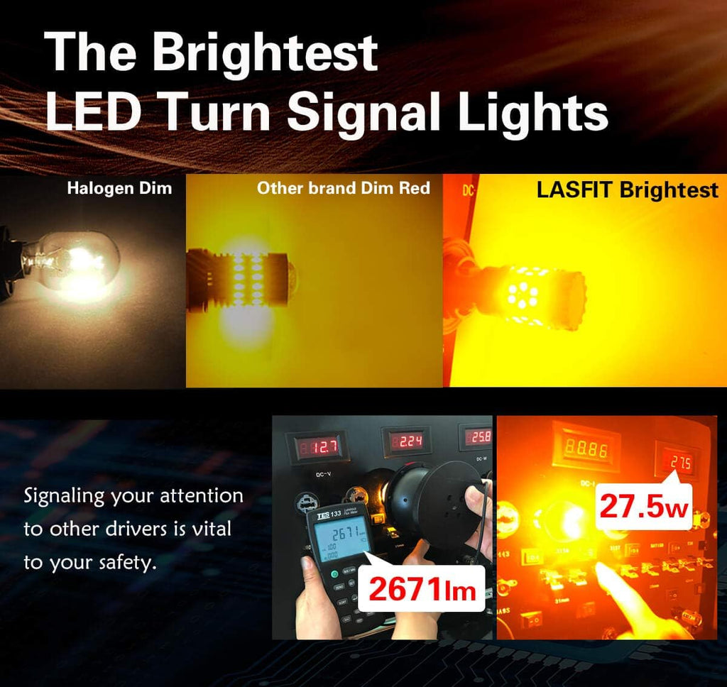 Amber 1156 LED Turn Signal Light Bulb (Pack of 2) X120073
