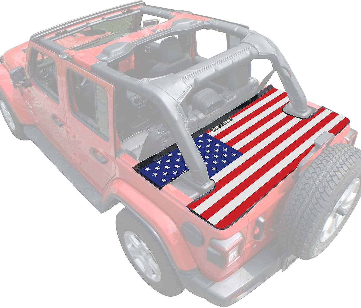 Black Vinyl Tonneau Cover for Jeep 2 Door Rear Trunk Cargo I1827