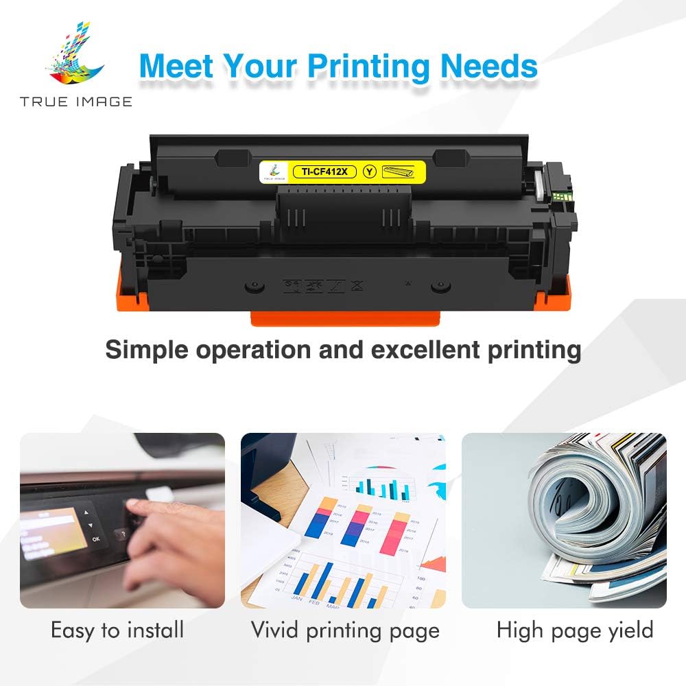 4 Pack Compatible Toner Cartridge for HP 410X CF410X CF411X CF412X CF413X H48405