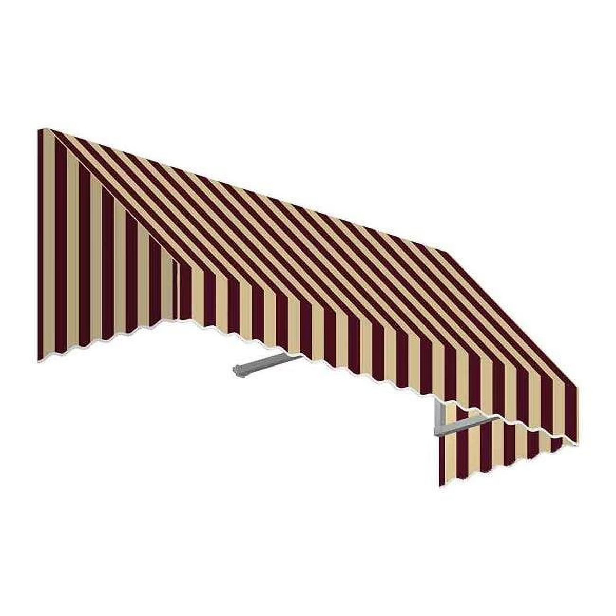 Burgundy & Tan Window & Entry Awning V27477