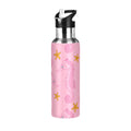 Pink Seahorse Starfish Stainless Steel Insulated Water Bottle A5349