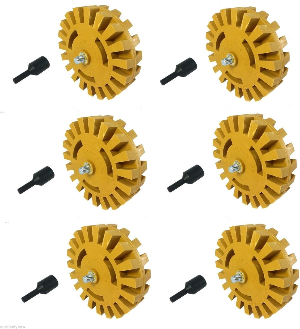 Rubber Eraser Wheel with Drill Adapter 6-pack, Pack of 2 P5687