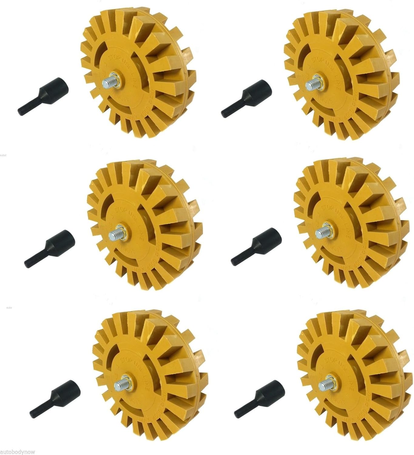 Rubber Eraser Wheel with Drill Adapter 6-pack, Pack of 2 P5687