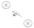 Chrome 24 inch Trike Conversion Kit with Two Steel 72 Spoke Wheels K63162