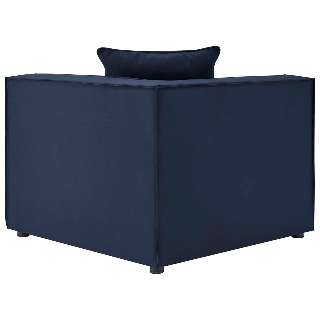 Navy Upholstered Sectional Sofa Corner Chair F973