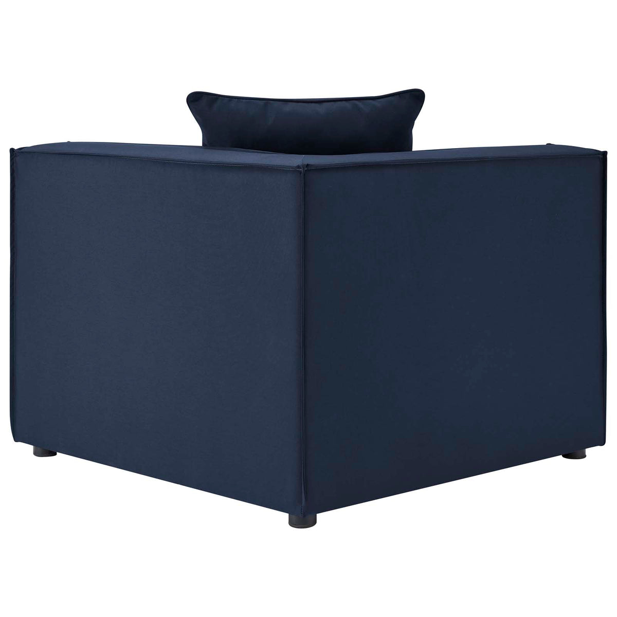 Navy Upholstered Sectional Sofa Corner Chair F973