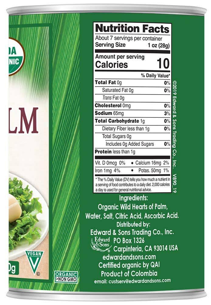 Organic Hearts of Palm, 14 Ounce Cans (Pack of 12) U4005