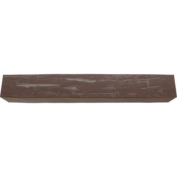 Hand Hewn Faux Wood Fireplace Mantel, Aged Pecan Q6229