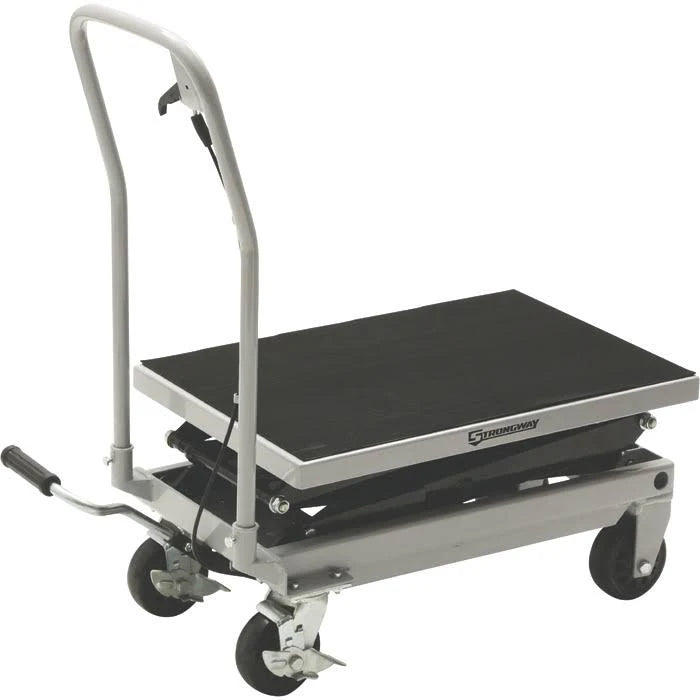 2-Speed Hydraulic Lift Table Cart, 500-Lb. Capacity, 50 3/4inch Lift Height E13600