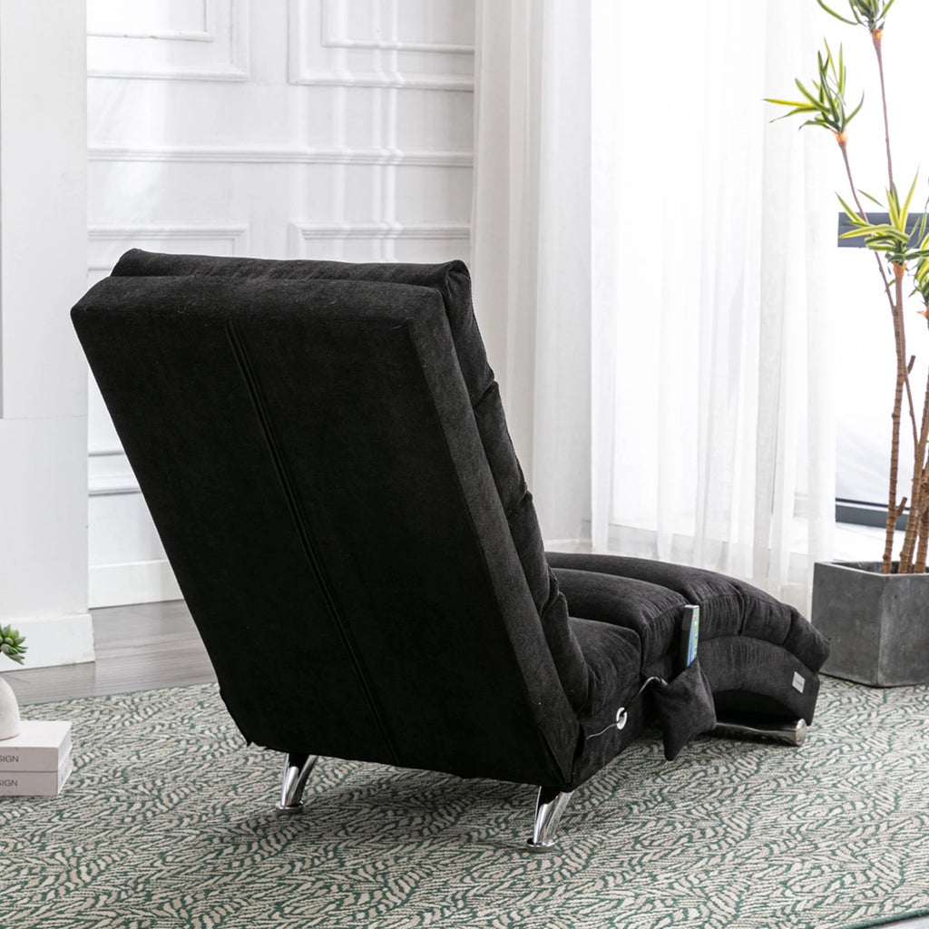 Black Linen Electric Massage Recliner Chair X686