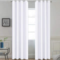White 60 Inch Wide by 72 Inch Long Blackout Curtain Panel F665028