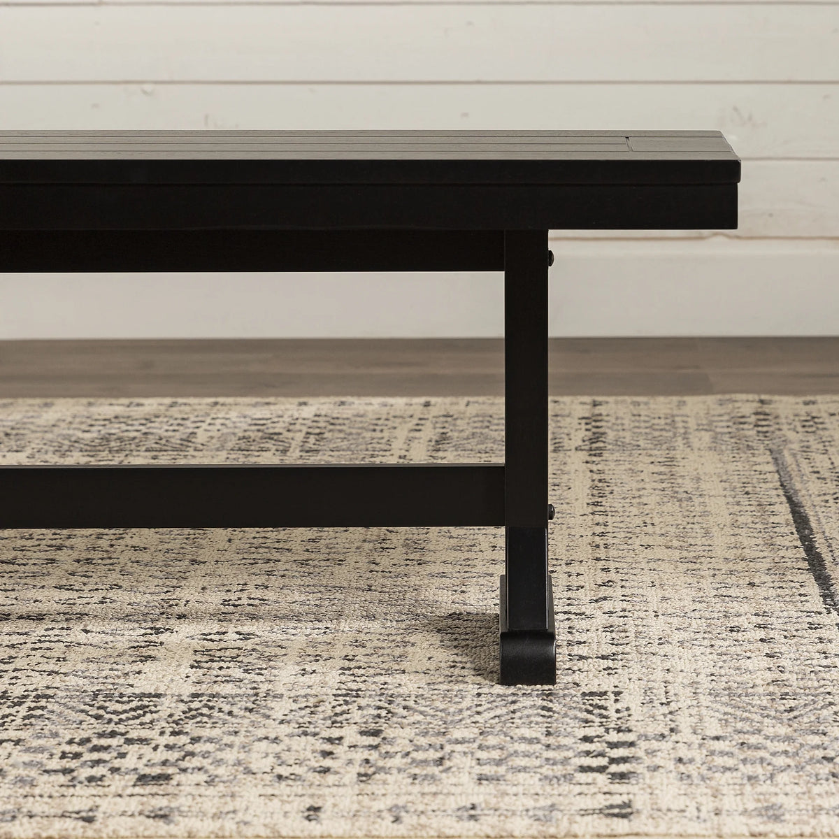 Antique Black Wood Bench H875