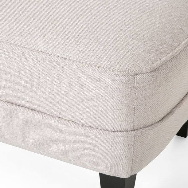 Tufted Club Chair and Ottoman Gray P732489