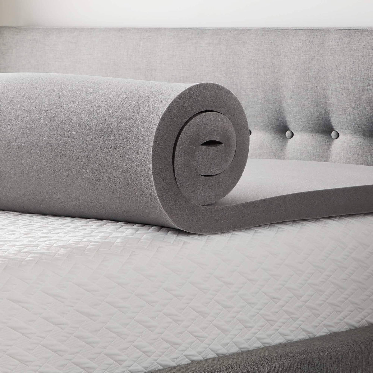 Gray Queen 4 inch Memory Foam Topper U20895