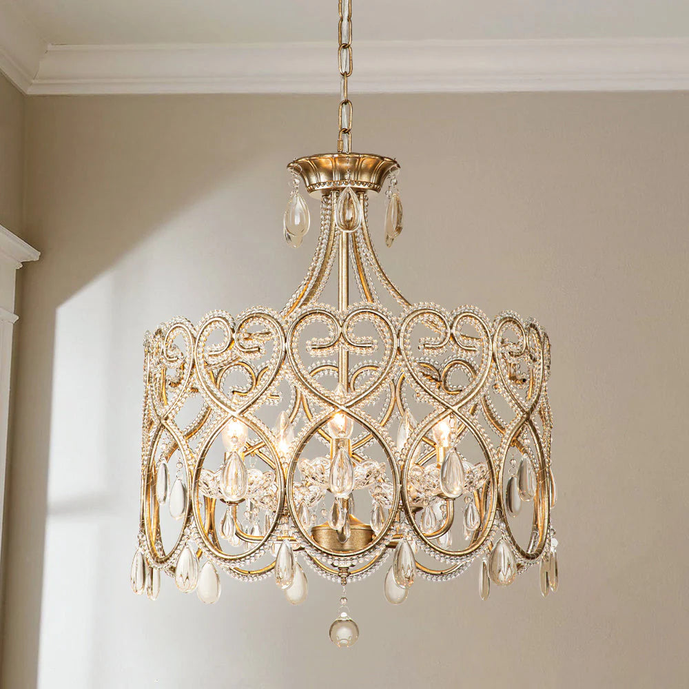 5-Light Crystal Drum Chandelier C75418