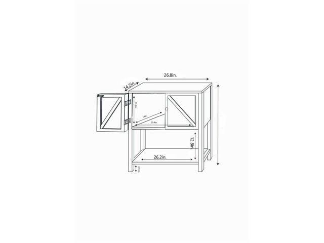 Wood Farmhouse Storage Cabinet I98732