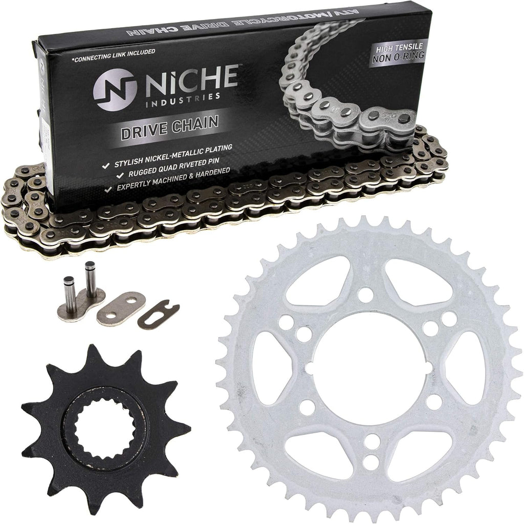 Drive Sprocket Chain Combo Front 11 Rear 42 Tooth 520NZ Standard 70 Links Pack of 2 D5881