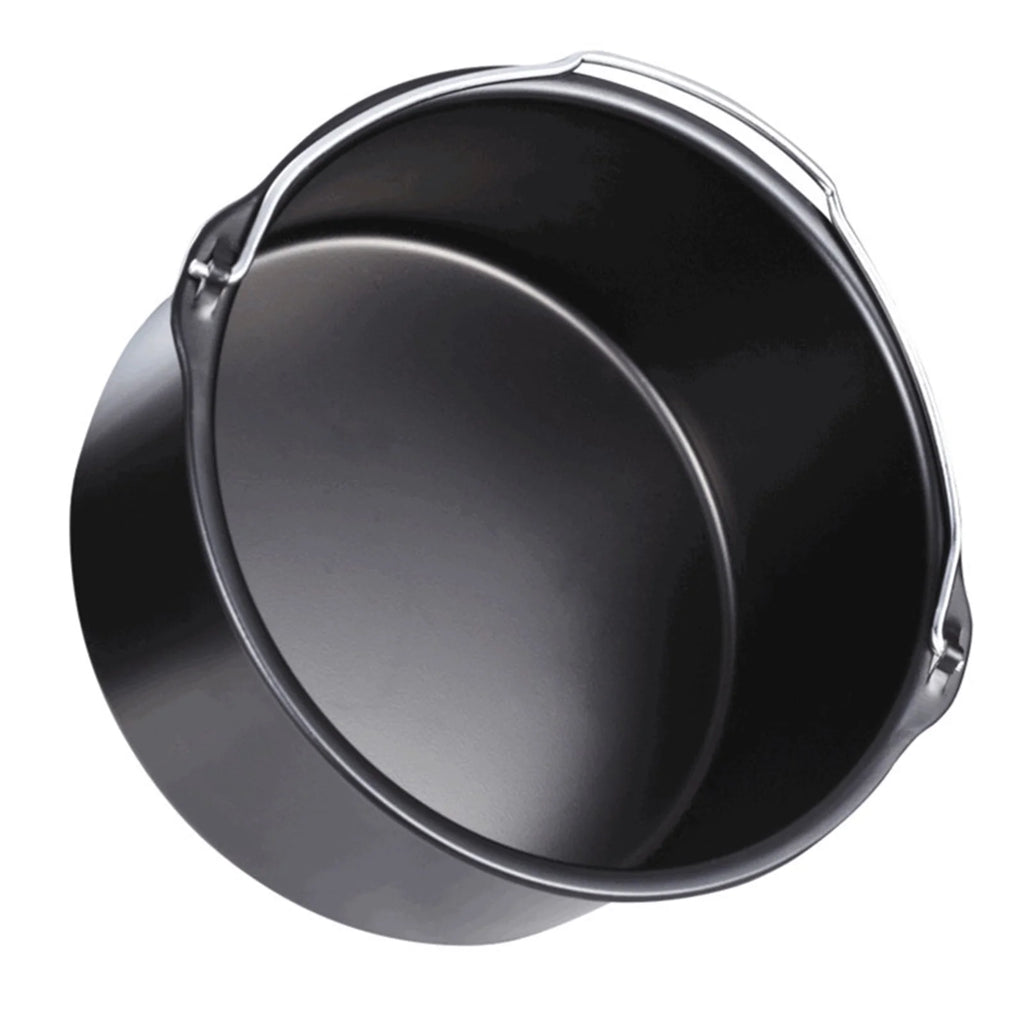 10Pcs Air Fryer Accessory Kit Frying Baking Pan Rack Pizza Tray Metal Holder Bread Bracket Cupcake Mould Set U537