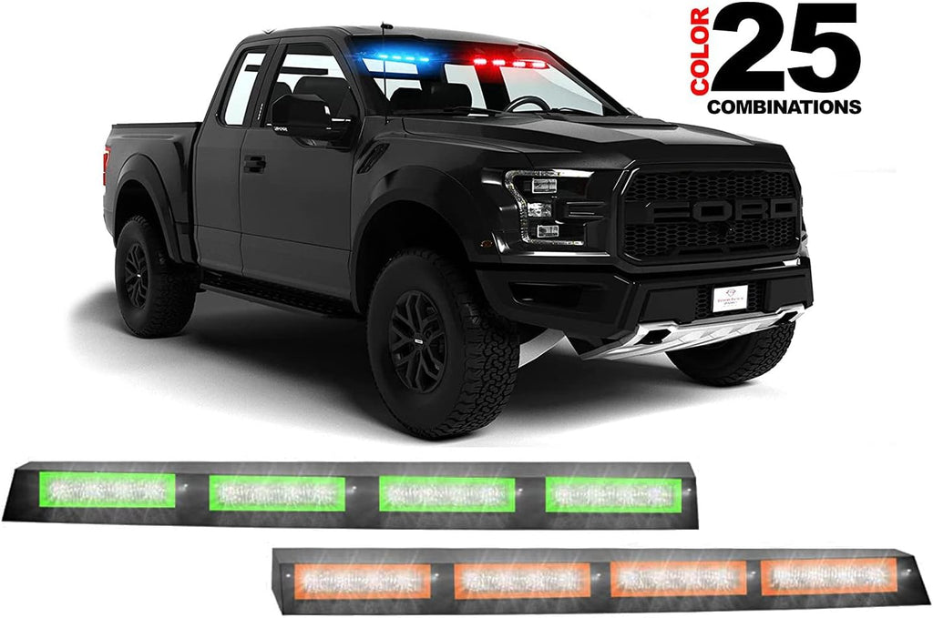 Blue/White LED Strobe Visor Light Bar M726758