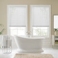Faux Wood Cordless Shade in White K48428