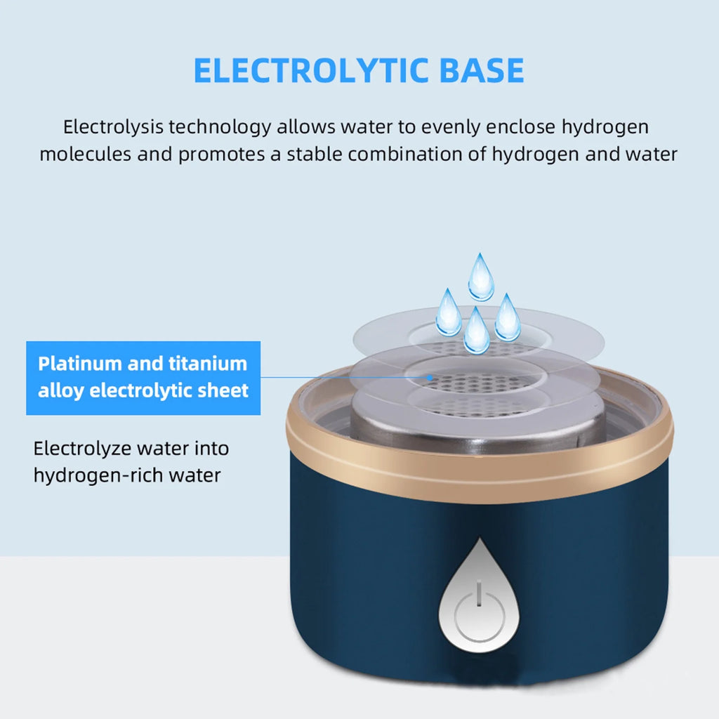 420ml Portable Hydrogen Water Bottle Glass Cup L779685