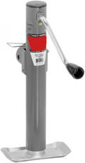 Trailer Jack, Side Wind, Swivel, 15in. Travel, Weld-On, 2000lbs., Grey K806