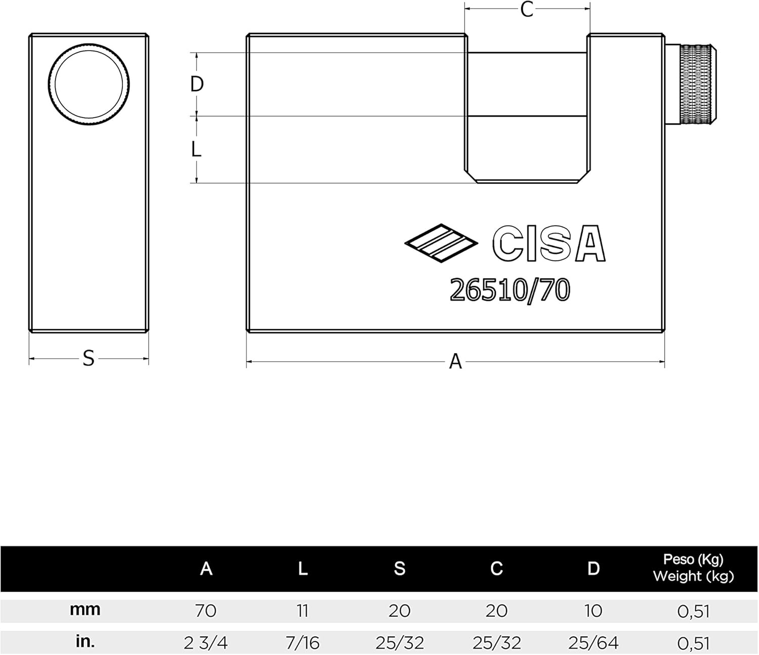Solid Monoblock Heavy Duty Padlocks Set I3938