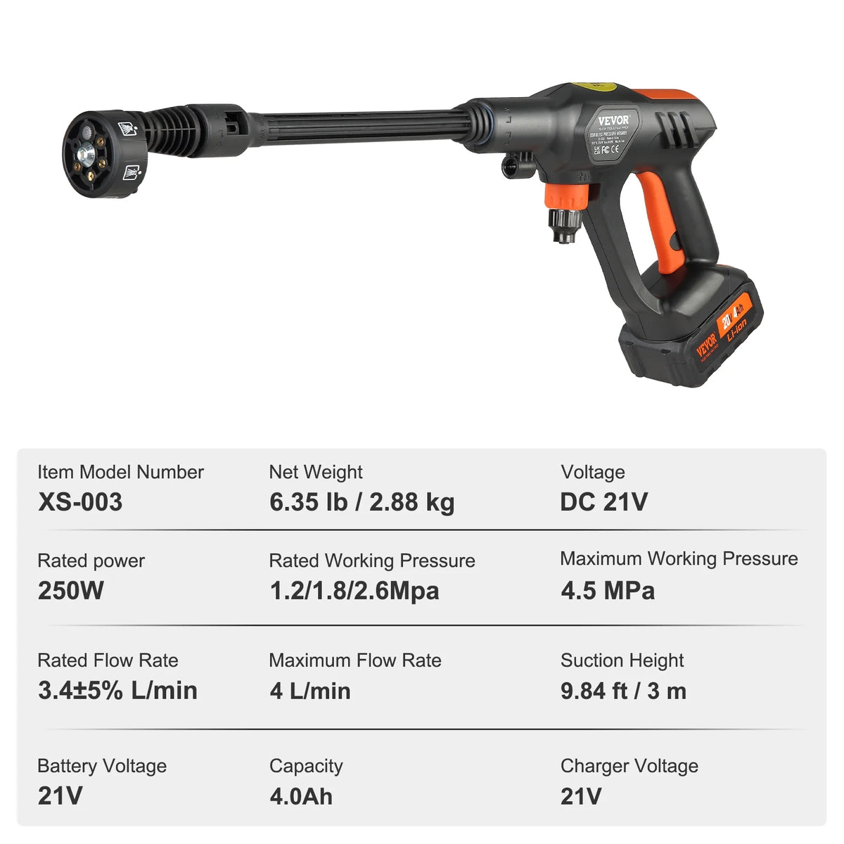 Cordless High Pressure Washer Car Gun 652 PSI J3327
