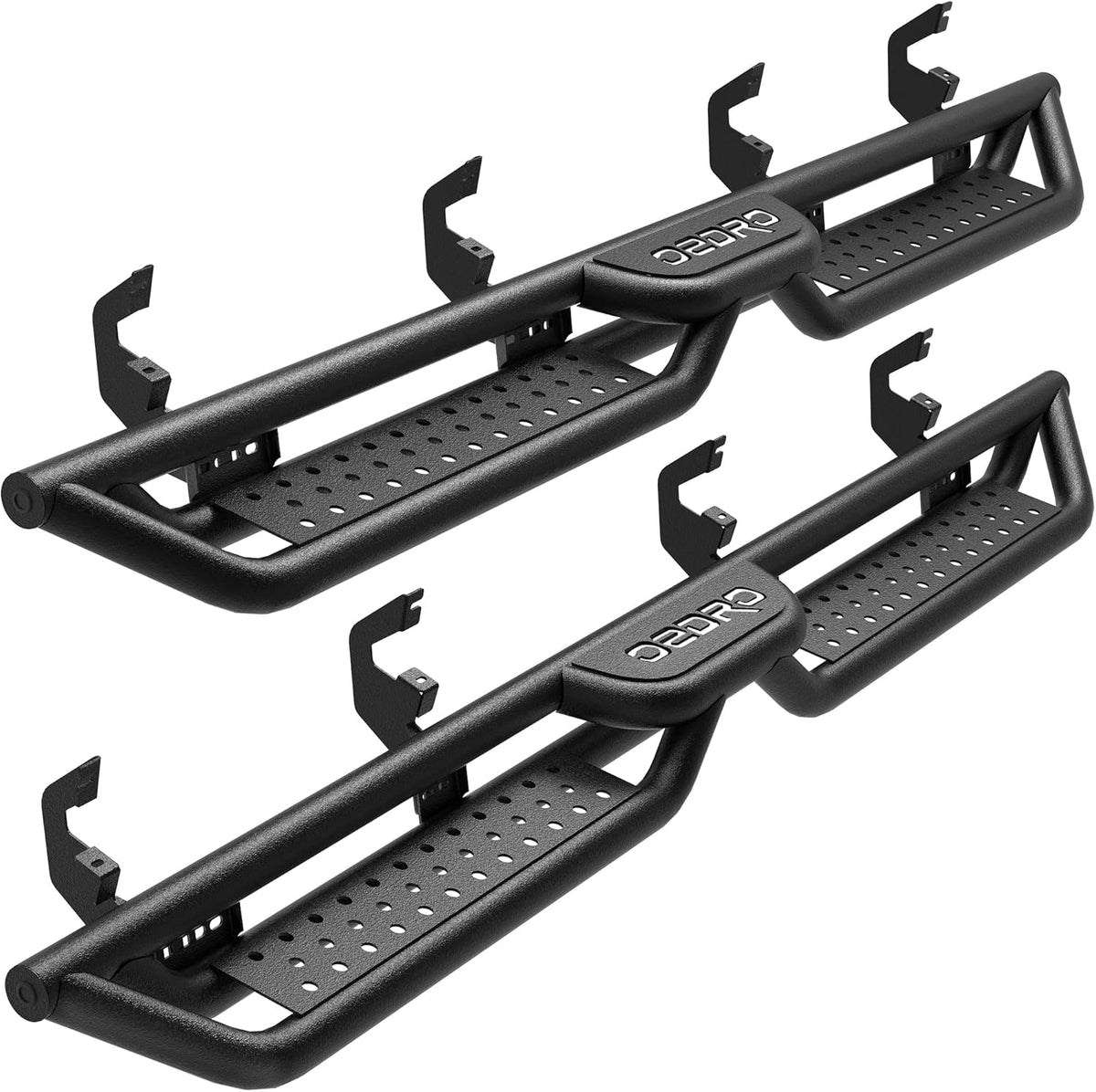6'' Drop Side Step Black Powder Coated All-Steel Nerf Bar P491