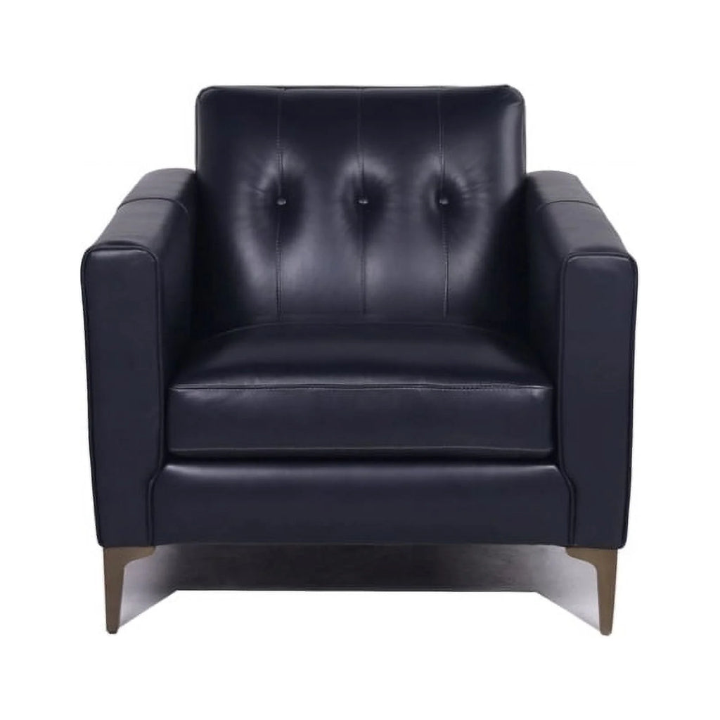 Navy Leather Upholstered Accent Chair Z219