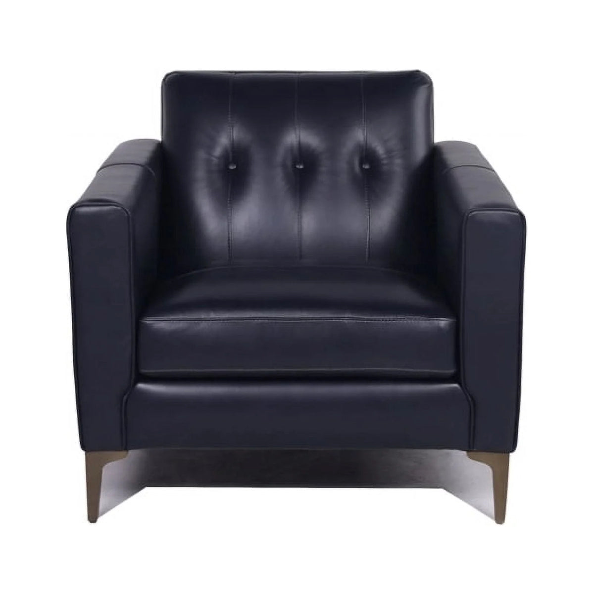 Navy Leather Upholstered Accent Chair Z219