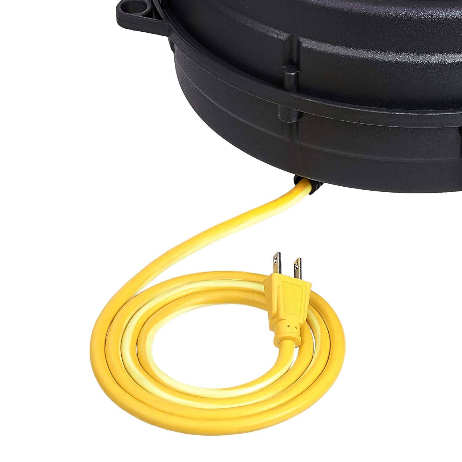Retractable Heavy Duty 16AWG x 50' Extension Cord Reel with Glow Strip Cable and LED Light-Up Triple Tap Connector F744920