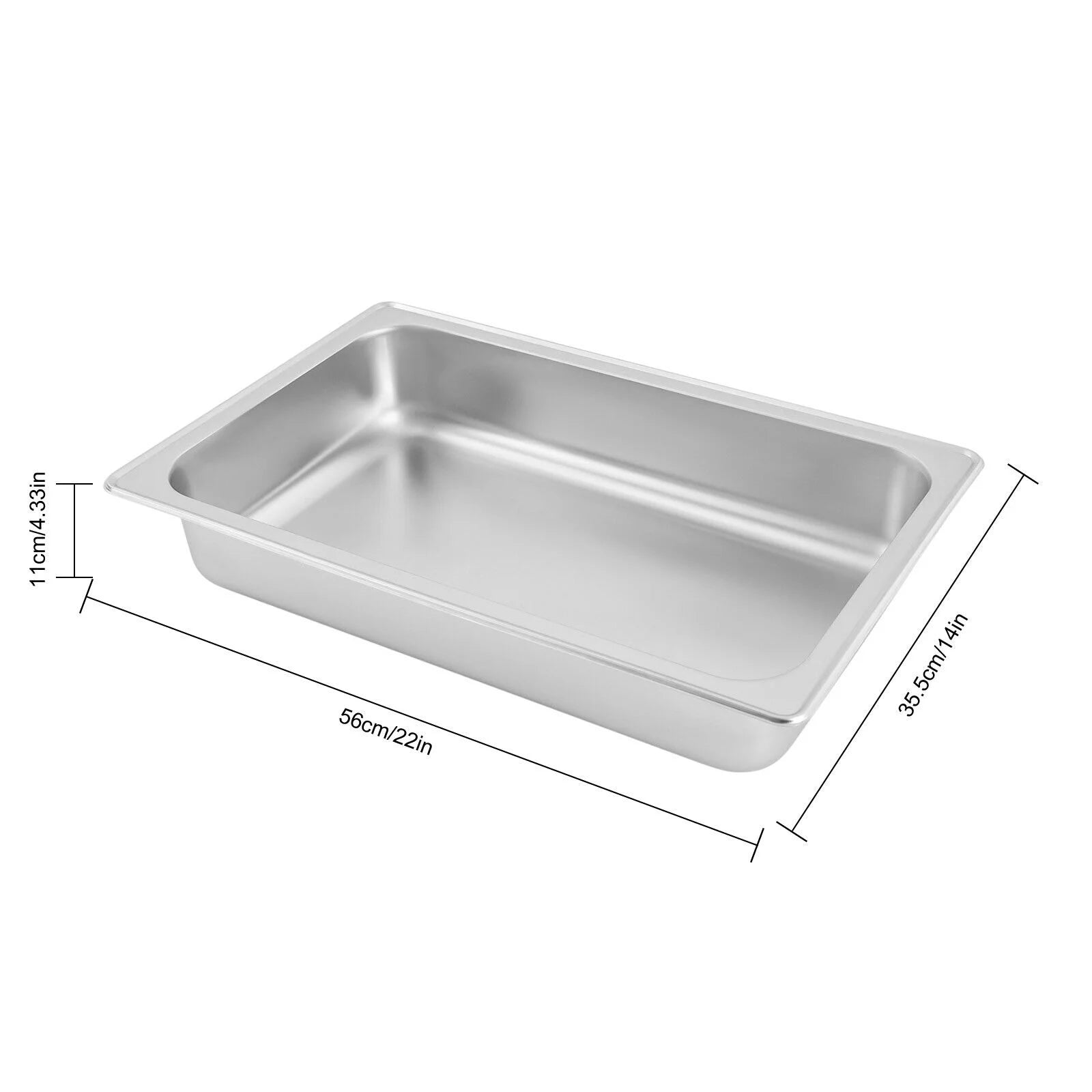 Silver Stainless Steel Chafer Buffet Chafing Dish Set Roll Top Food Warmer U456