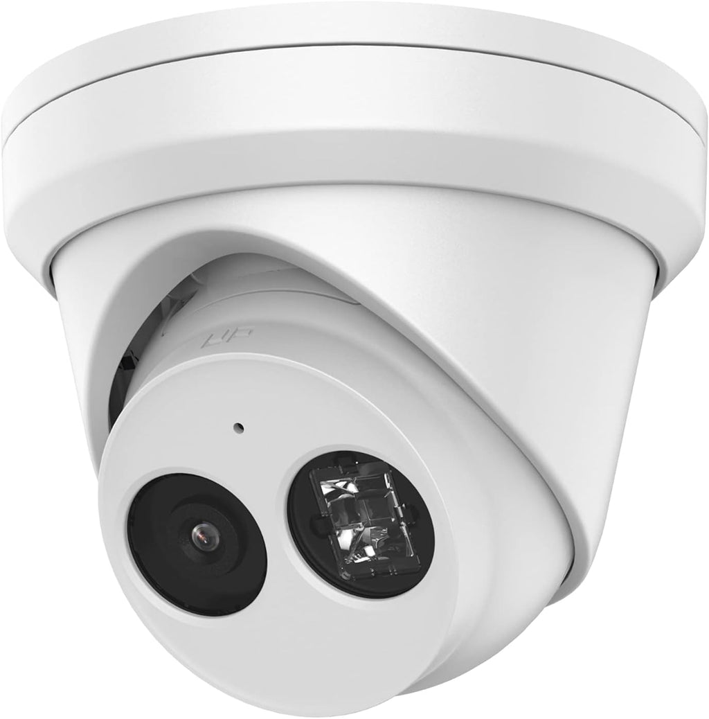 4MP Outdoor PoE Turret IP Camera, 2.8mm, EXIR 98ft Night Vision, Built-in Mic, IP67 Waterproof, H.265+ M346