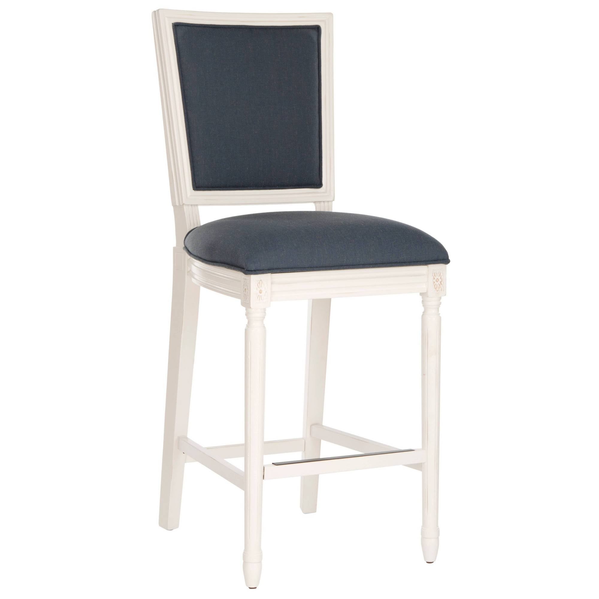 Navy/Cream Rectangle Bar Stool (Set of 2) C83999