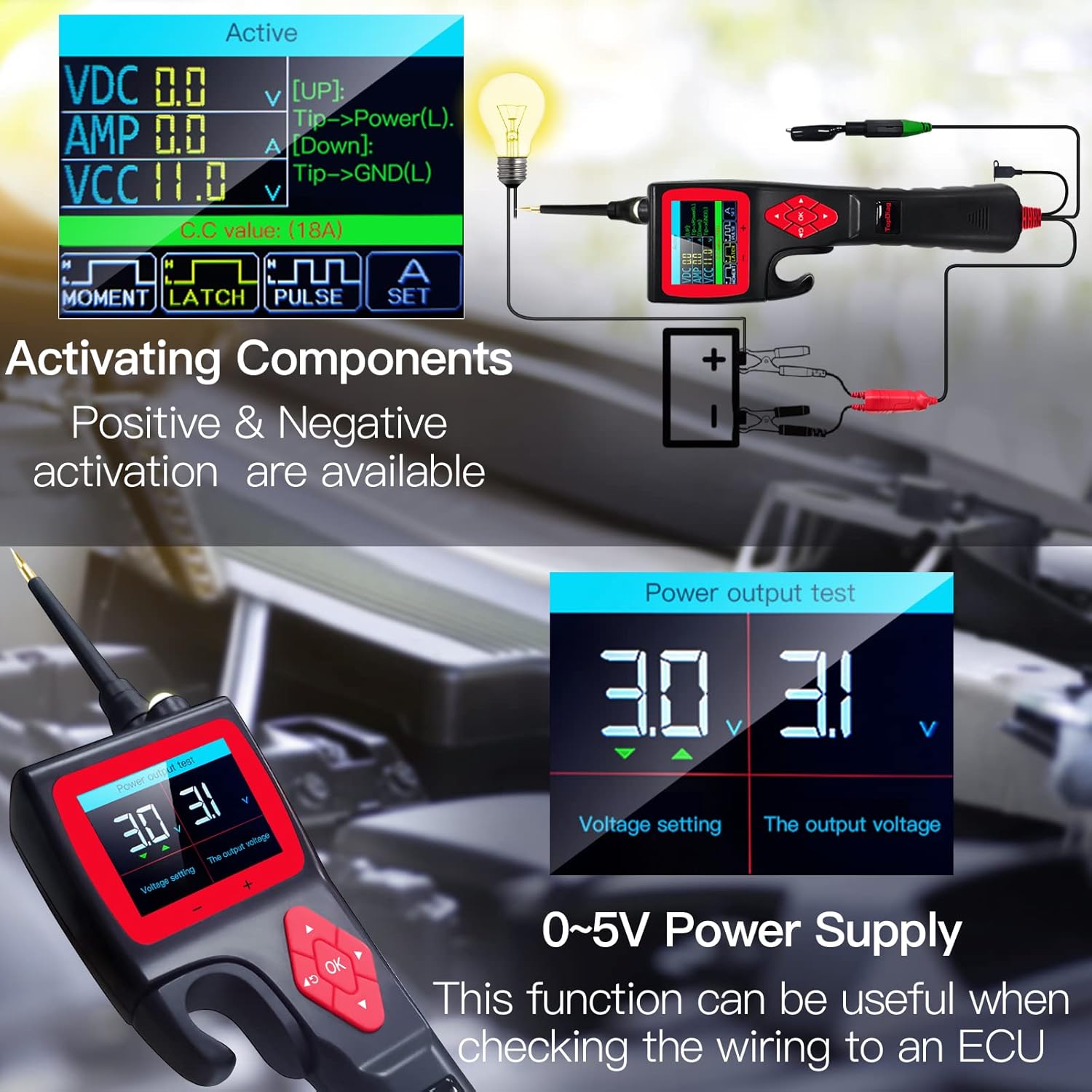 Circuit Tester 12V 24V Automotive Digital Multimeter Oscilloscope X81361