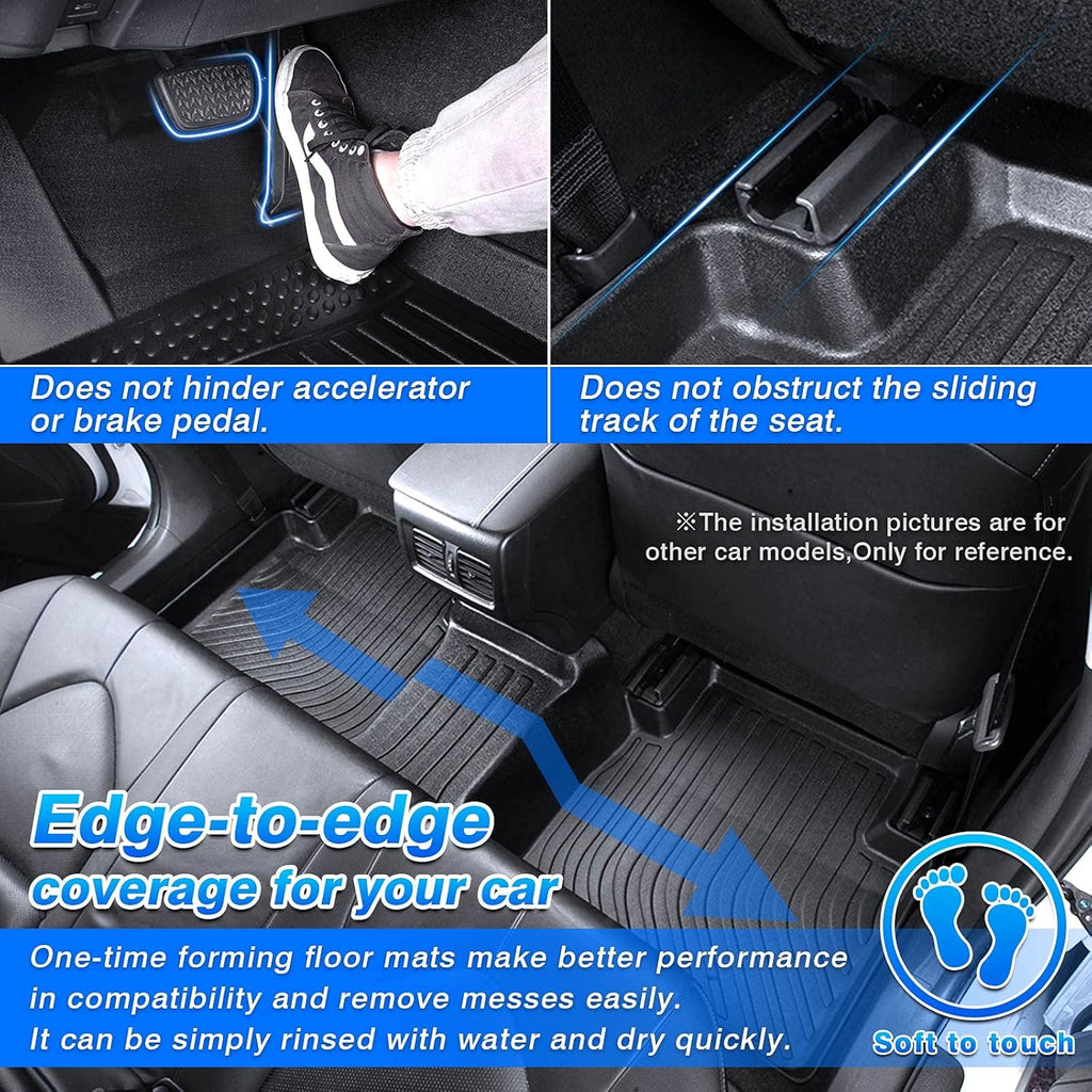 All Weather Non-Slip Floor Mats for Nissan Sentra 2020 2021 2022 1st & 2nd Row C150286
