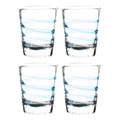 Aqua Twist Handblown Rocks Glasses - 10 oz - Set of 4 R808427