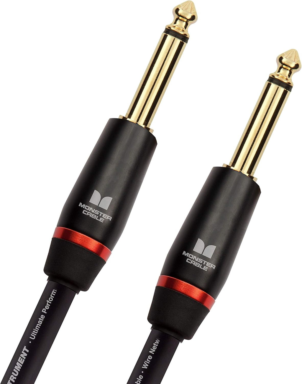 Monster Bass Instrument Cable - 12 ft - Right Angle to Straight F949