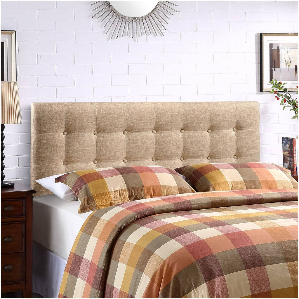 Beige Fabric Headboard U434508