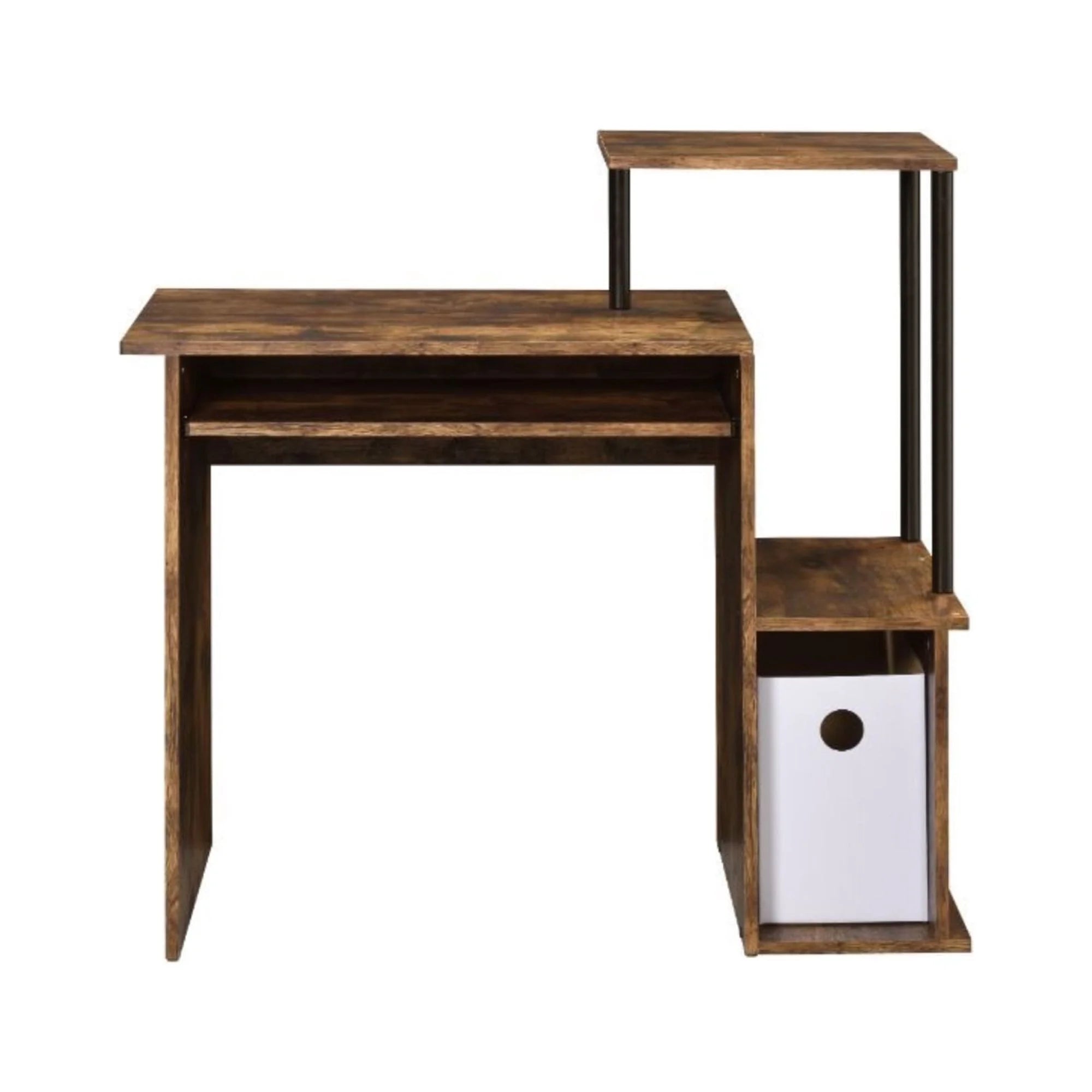 Weathered Oak & Black Finish Computer Desk L87361