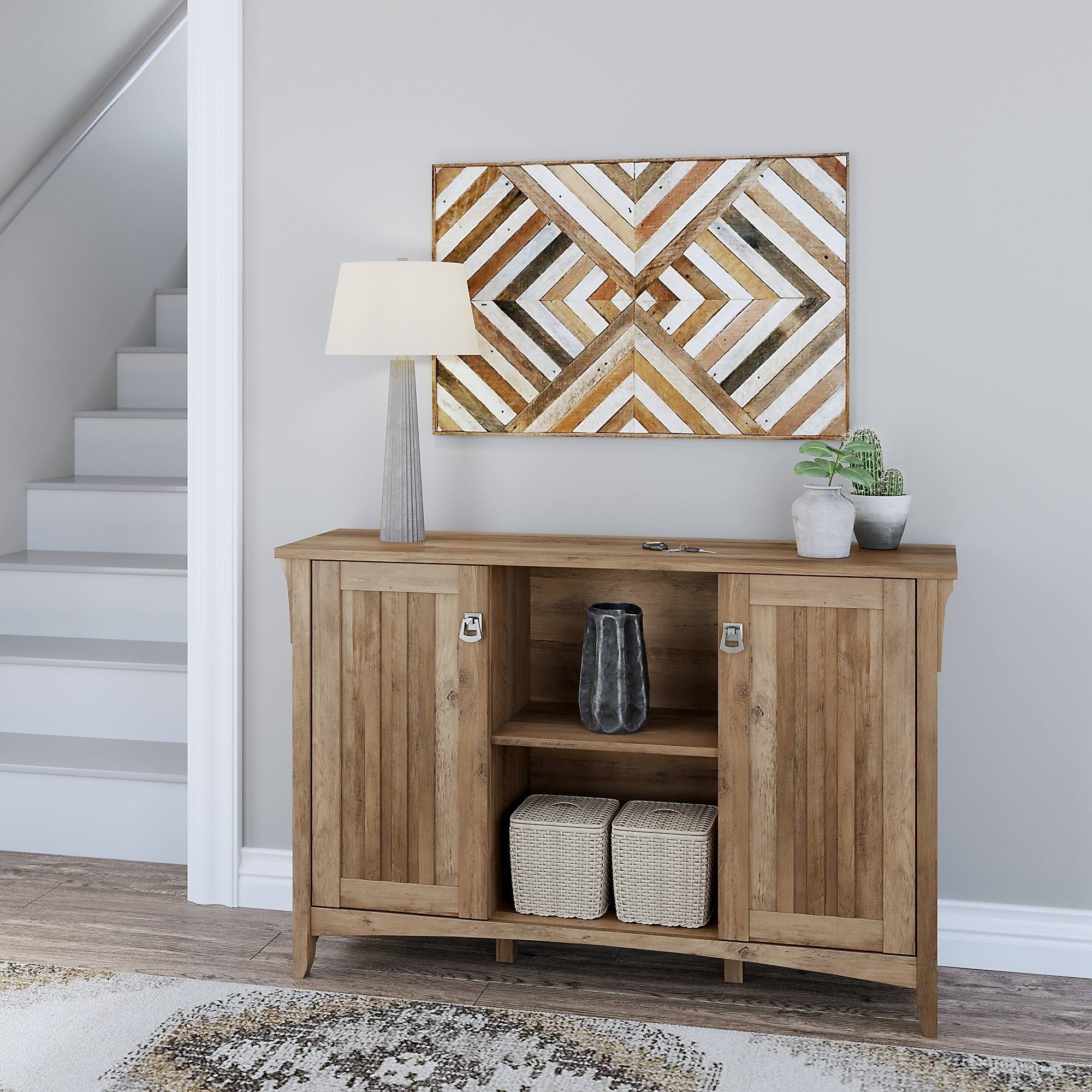 Reclaimed Pine Accent Storage Cabinet with Doors F54183